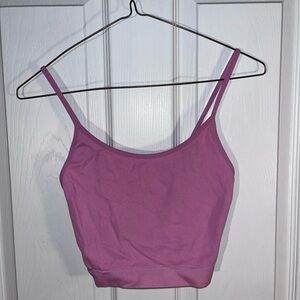 Pink Ribbed Tank Top